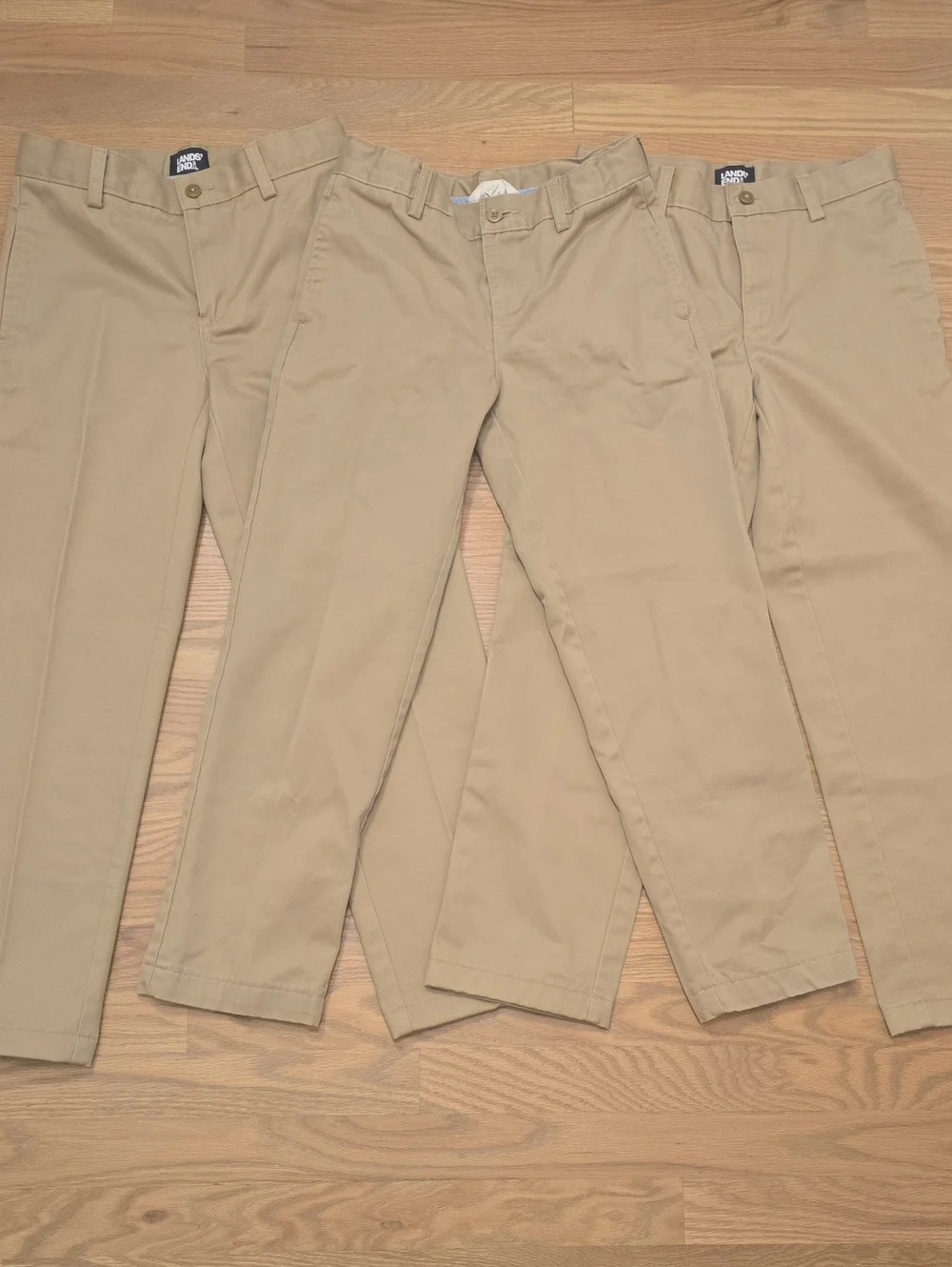 Bundle 3 Pairs Boys Size 10 Land's End Khaki Pants
